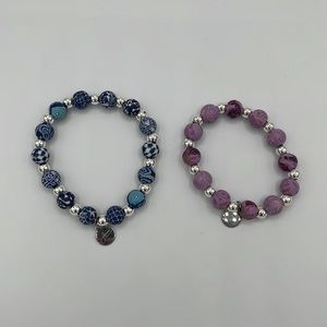 Colorful clay beaded bracelets